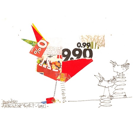 Innovatives Animationsobjekt Vogel